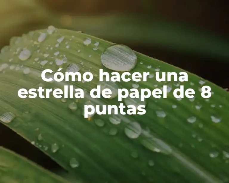 Cómo hacer una estrella de papel de 8 puntas