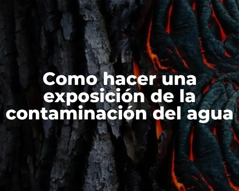 Como hacer una exposición de la contaminación del agua