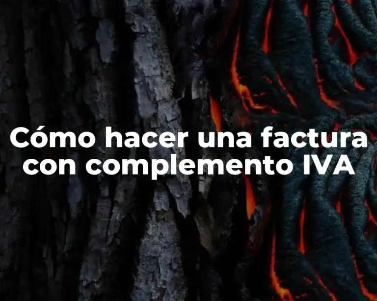 Cómo hacer una factura con complemento IVA