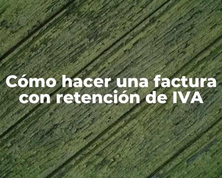 Cómo hacer una factura con retención de IVA