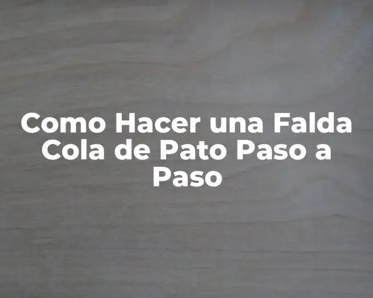 Como Hacer una Falda Cola de Pato Paso a Paso