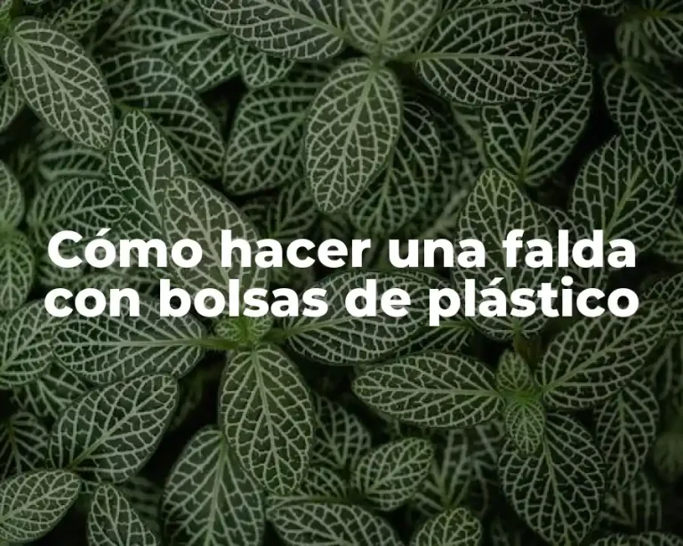 Cómo hacer una falda con bolsas de plástico