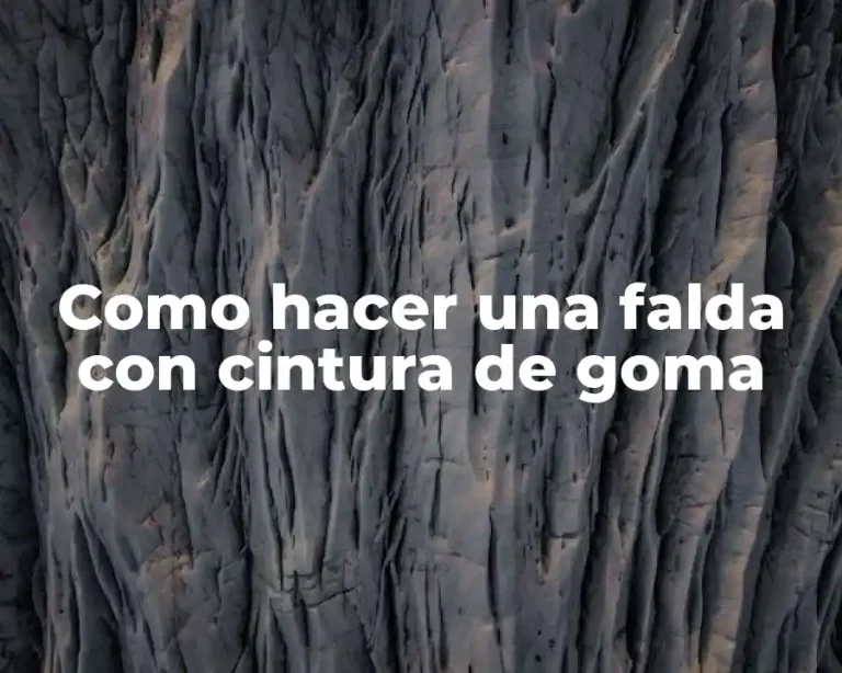 Como hacer una falda con cintura de goma