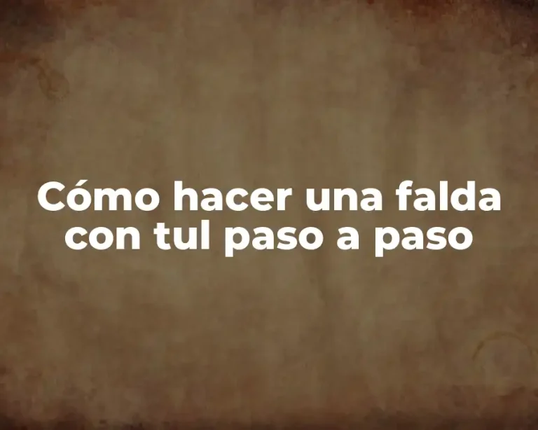 Cómo hacer una falda con tul paso a paso