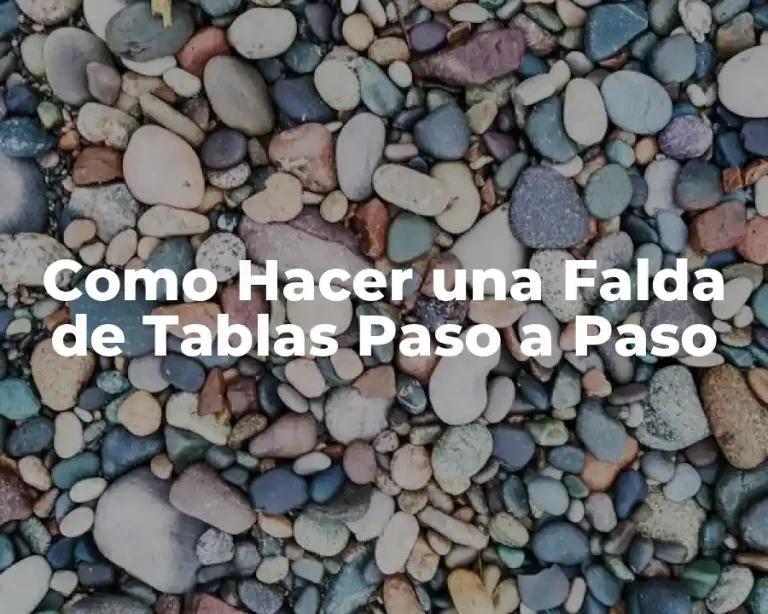 Como Hacer una Falda de Tablas Paso a Paso