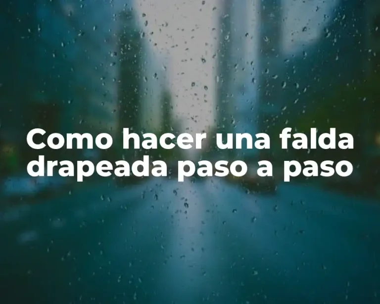 Como hacer una falda drapeada paso a paso