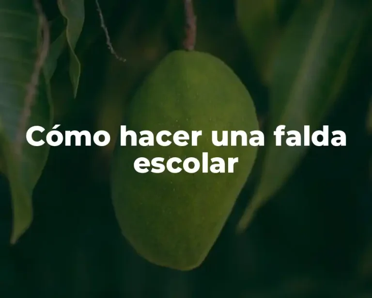 Cómo hacer una falda escolar