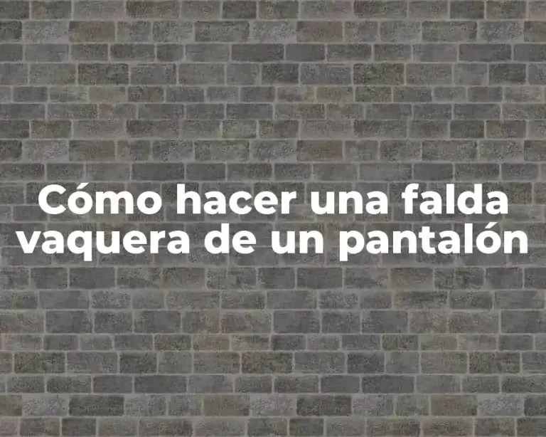 Cómo hacer una falda vaquera de un pantalón