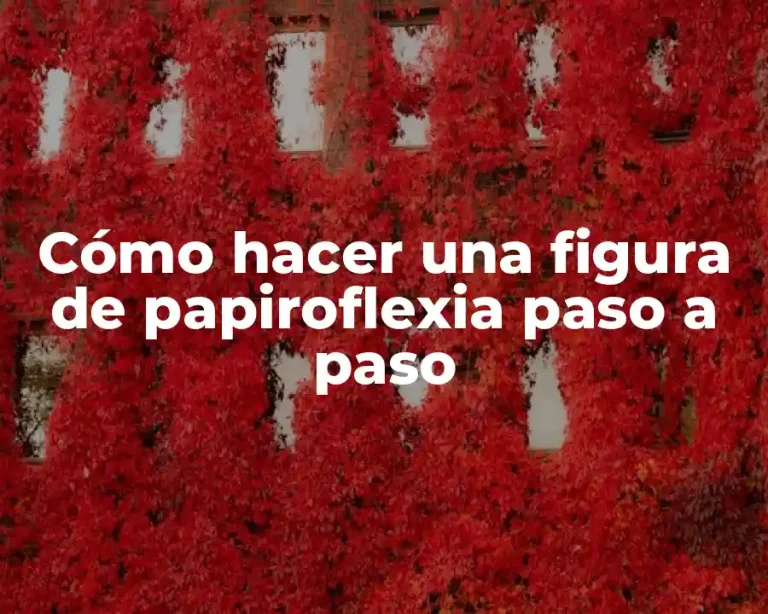 Cómo hacer una figura de papiroflexia paso a paso
