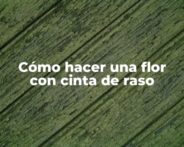 Cómo hacer una flor con cinta de raso