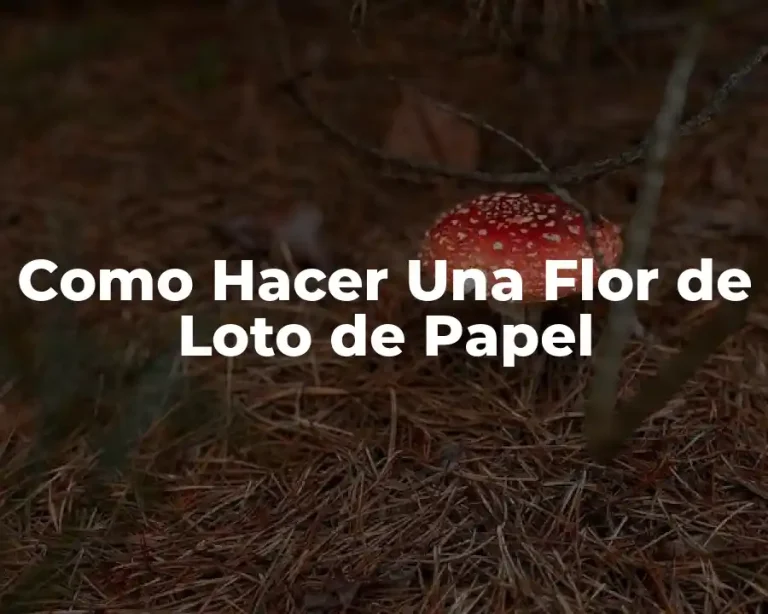 Como Hacer Una Flor de Loto de Papel