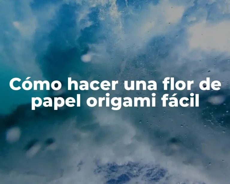 Cómo hacer una flor de papel origami fácil
