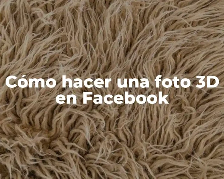 Cómo hacer una foto 3D en Facebook