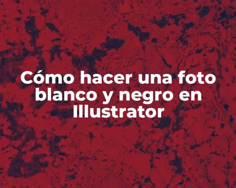 Cómo hacer una foto blanco y negro en Illustrator