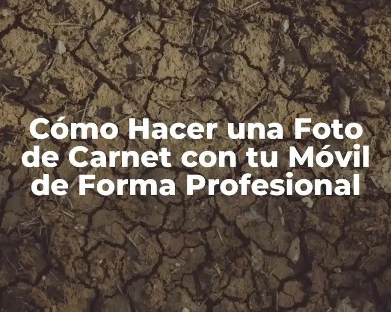 Cómo Hacer una Foto de Carnet con tu Móvil de Forma Profesional