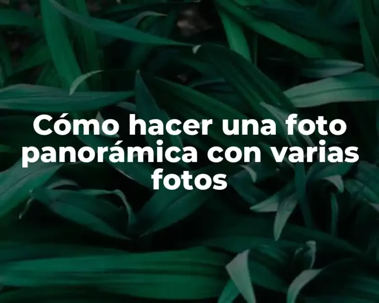 Cómo hacer una foto panorámica con varias fotos