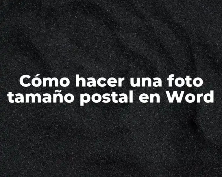 Cómo hacer una foto tamaño postal en Word