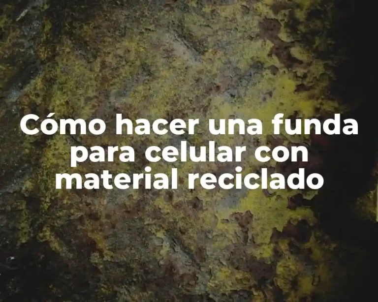 Cómo hacer una funda para celular con material reciclado