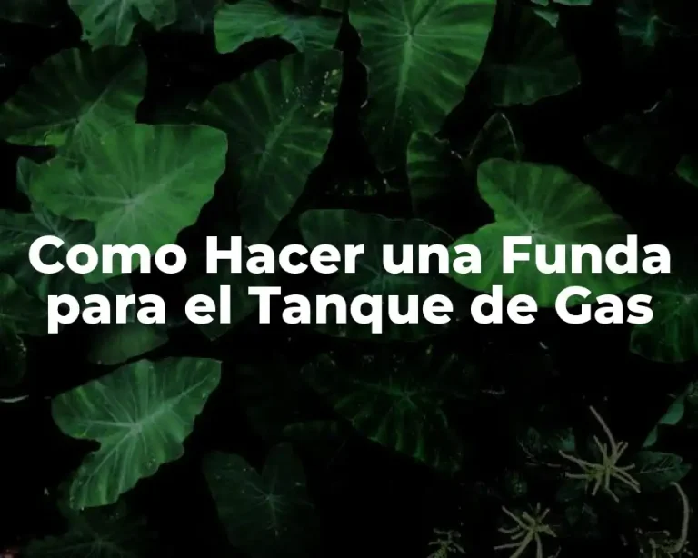 Como Hacer una Funda para el Tanque de Gas