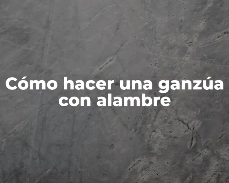 Cómo hacer una ganzúa con alambre