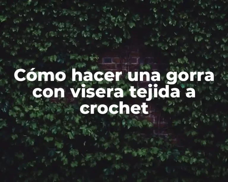 Cómo hacer una gorra con visera tejida a crochet