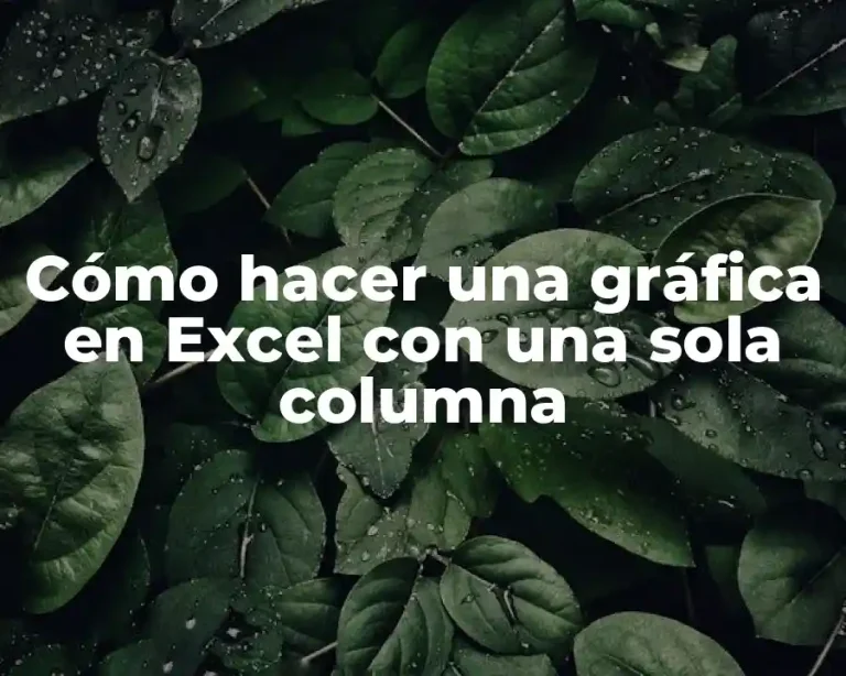 Cómo hacer una gráfica en Excel con una sola columna