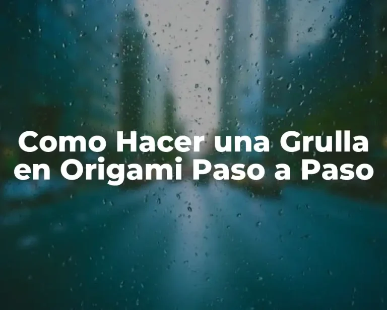 Como Hacer una Grulla en Origami Paso a Paso
