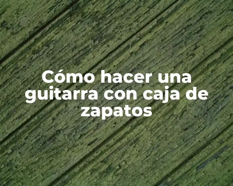 Cómo hacer una guitarra con caja de zapatos