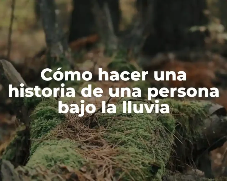 Cómo hacer una historia de una persona bajo la lluvia