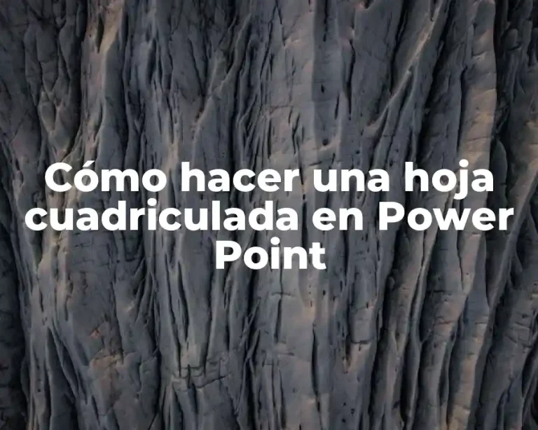 Cómo hacer una hoja cuadriculada en Power Point