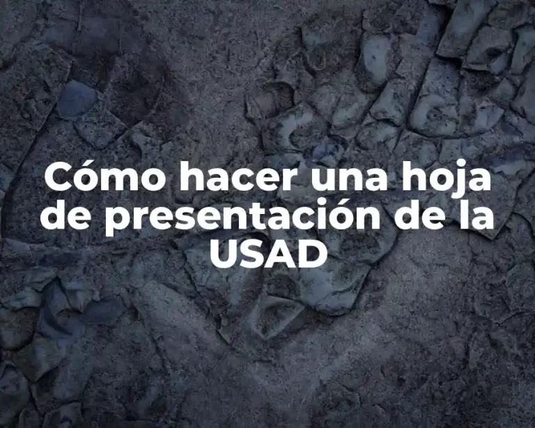 Cómo hacer una hoja de presentación de la USAD