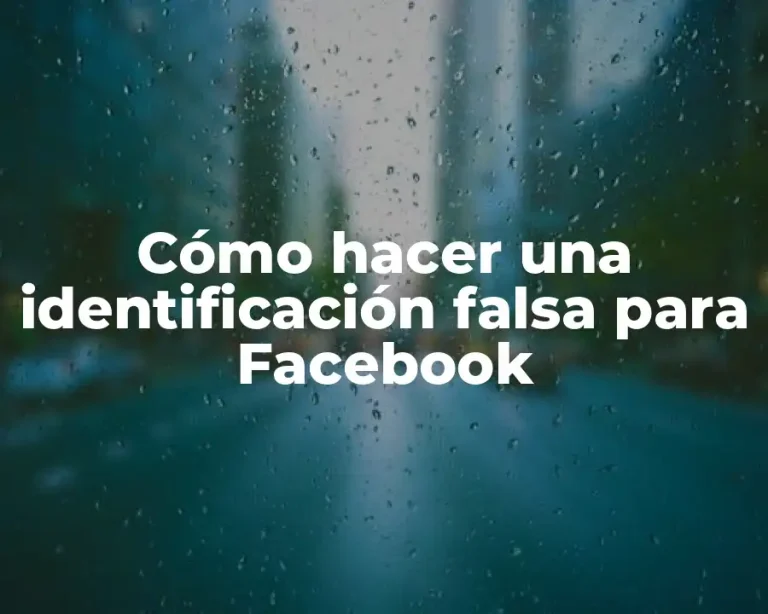 Cómo hacer una identificación falsa para Facebook