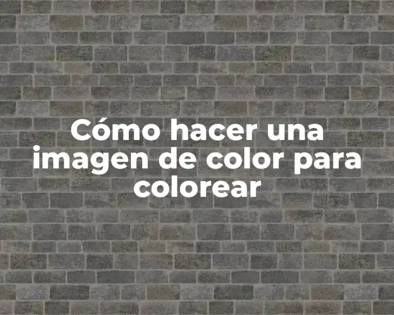 Cómo hacer una imagen de color para colorear