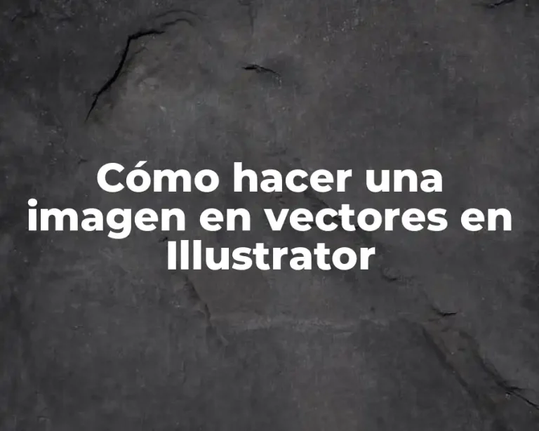 Cómo hacer una imagen en vectores en Illustrator