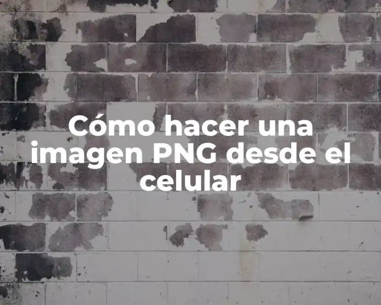 Cómo hacer una imagen PNG desde el celular