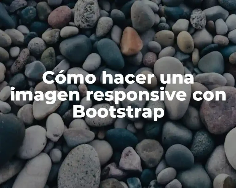 Cómo hacer una imagen responsive con Bootstrap