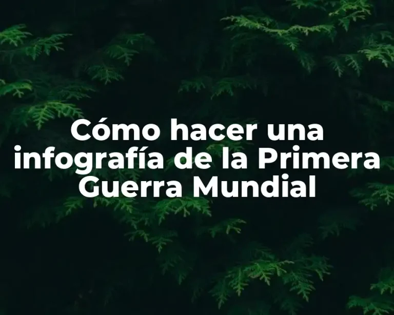 Cómo hacer una infografía de la Primera Guerra Mundial