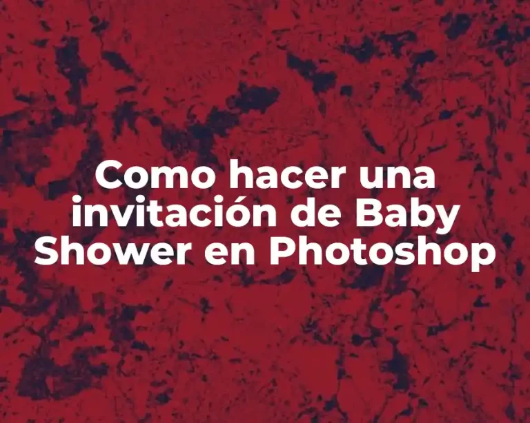 Como hacer una invitación de Baby Shower en Photoshop
