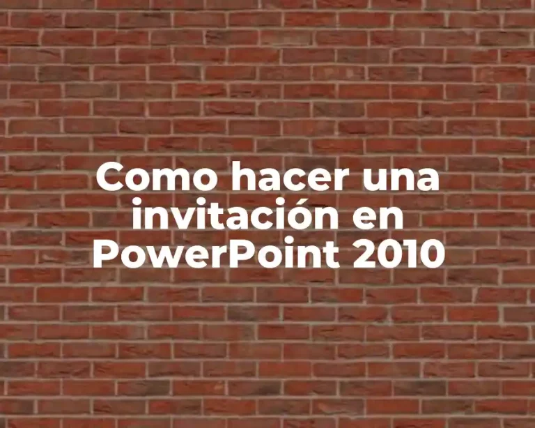 Como hacer una invitación en PowerPoint 2010