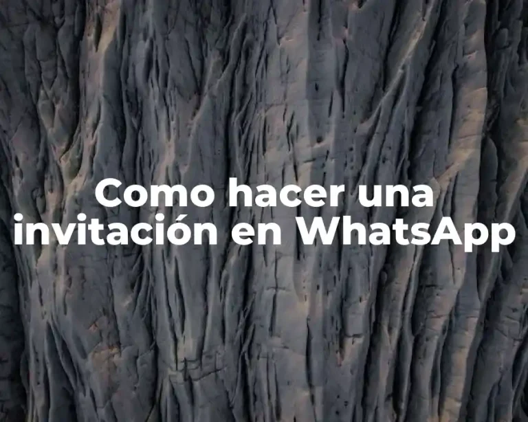 Como hacer una invitación en WhatsApp