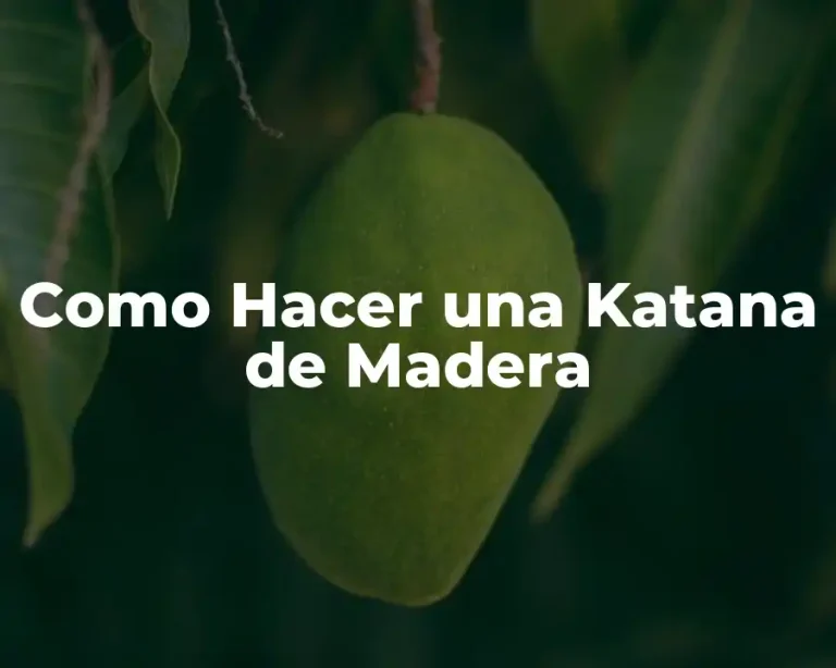 Como Hacer una Katana de Madera