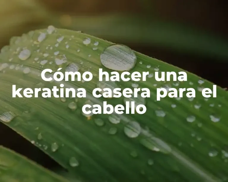Cómo hacer una keratina casera para el cabello