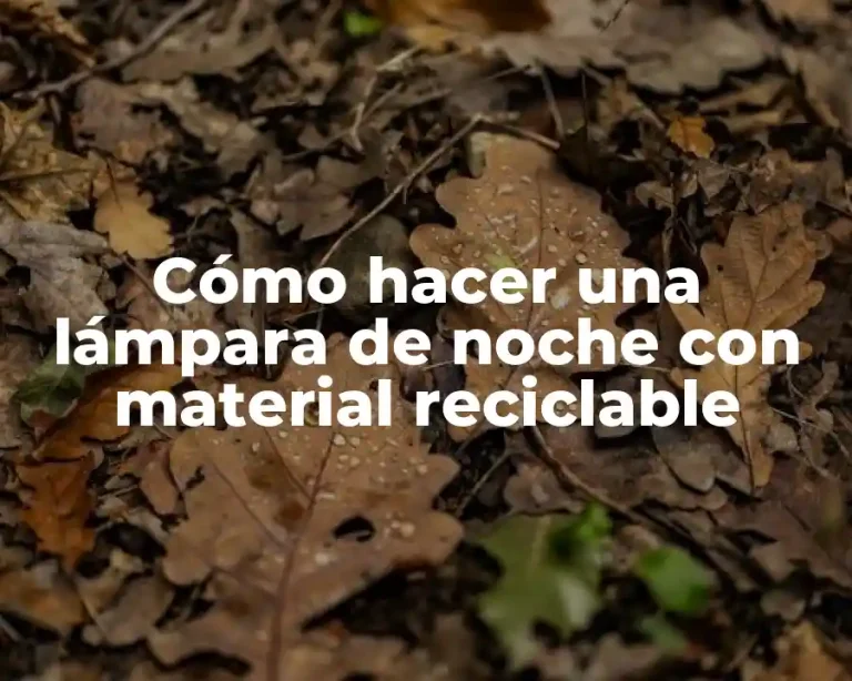 Cómo hacer una lámpara de noche con material reciclable
