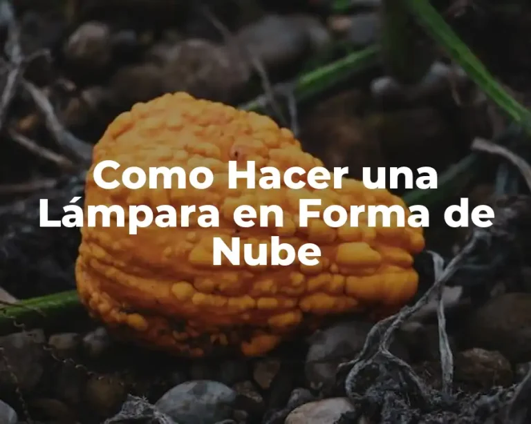Como Hacer una Lámpara en Forma de Nube