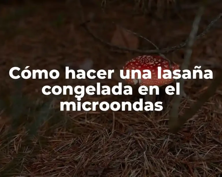 Cómo hacer una lasaña congelada en el microondas
