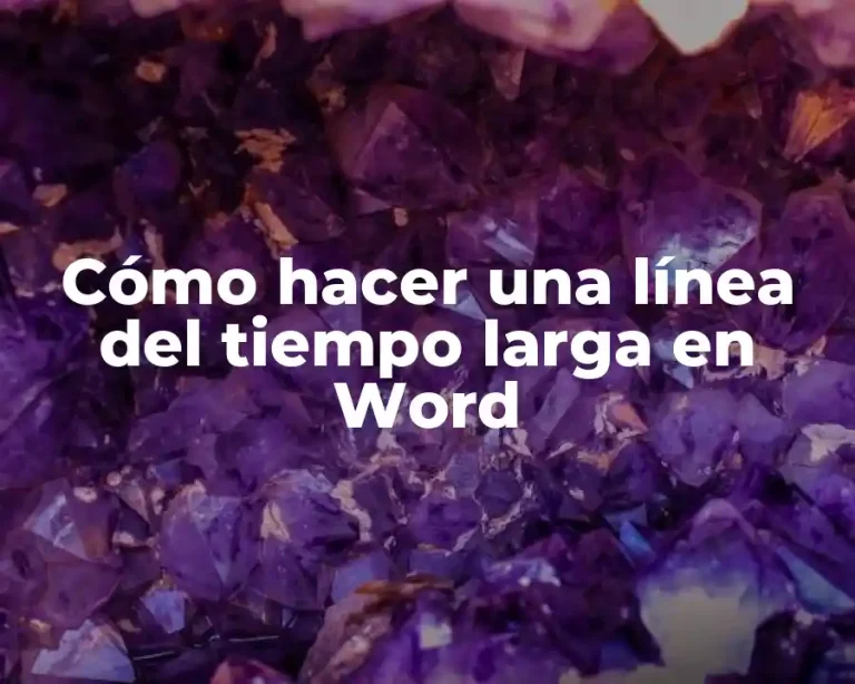 Cómo hacer una línea del tiempo larga en Word