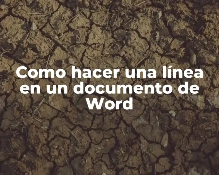 Como hacer una línea en un documento de Word