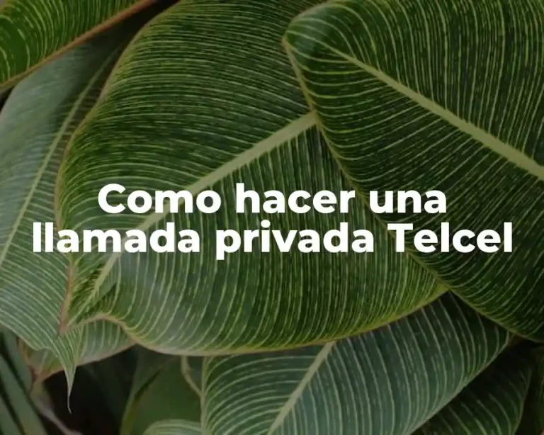 Como hacer una llamada privada Telcel