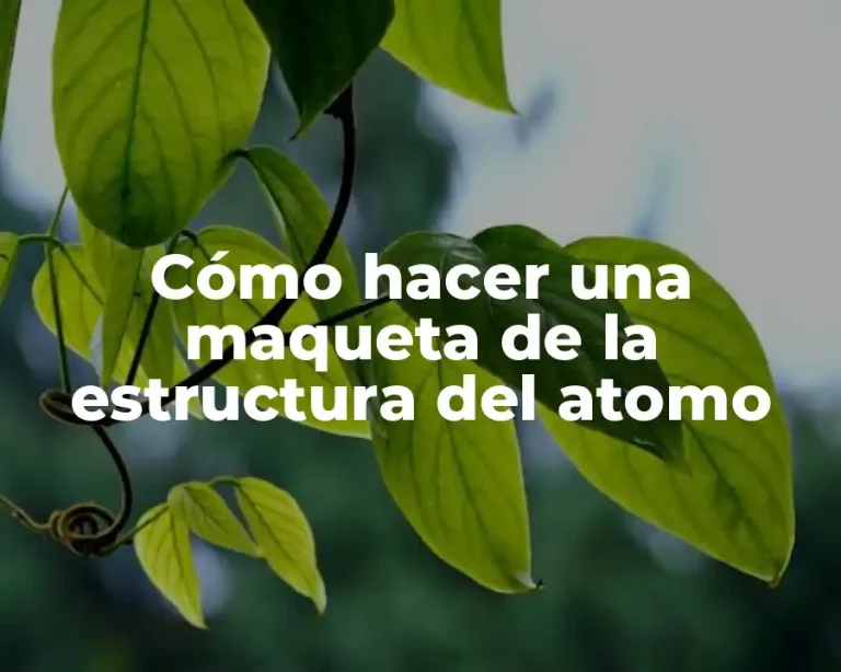 Cómo hacer una maqueta de la estructura del atomo