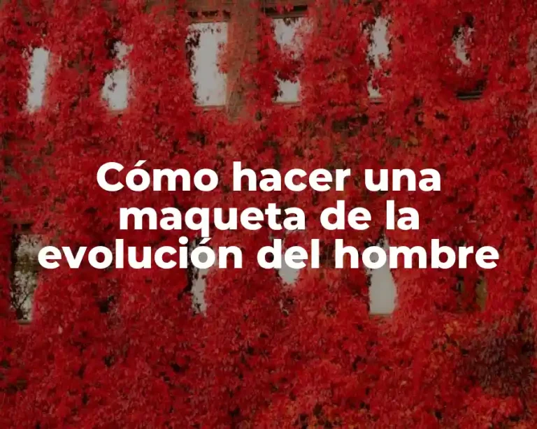 Cómo hacer una maqueta de la evolución del hombre